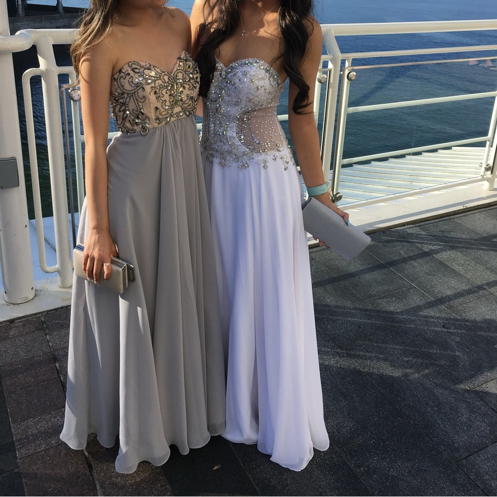 White prom dress